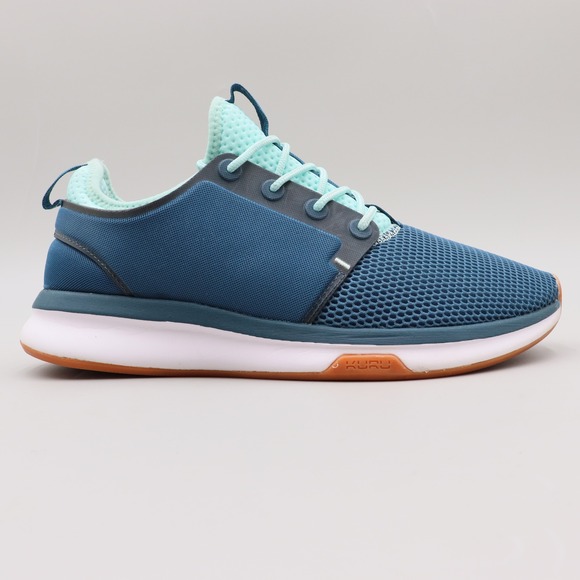 KURU Shoes - KURU Atom Womens 9.5 Wide Tidal Wave White Oasis Blue Athletic Walking Sneakers